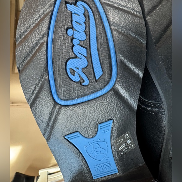 Ariat Fatbaby Blue Black Leather Western Cowboy Boot Women’s Size 8B (NWOT) - Picture 9 of 15